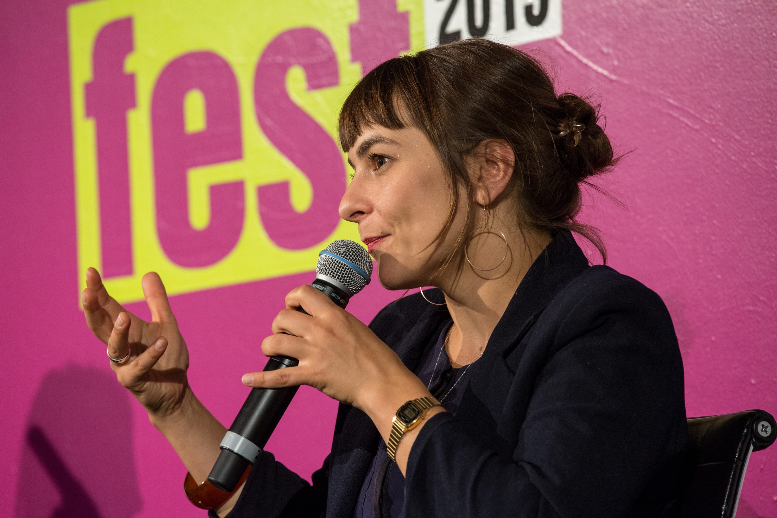 Uljana Wolf während der Poetenfest Preisverleihung 2015